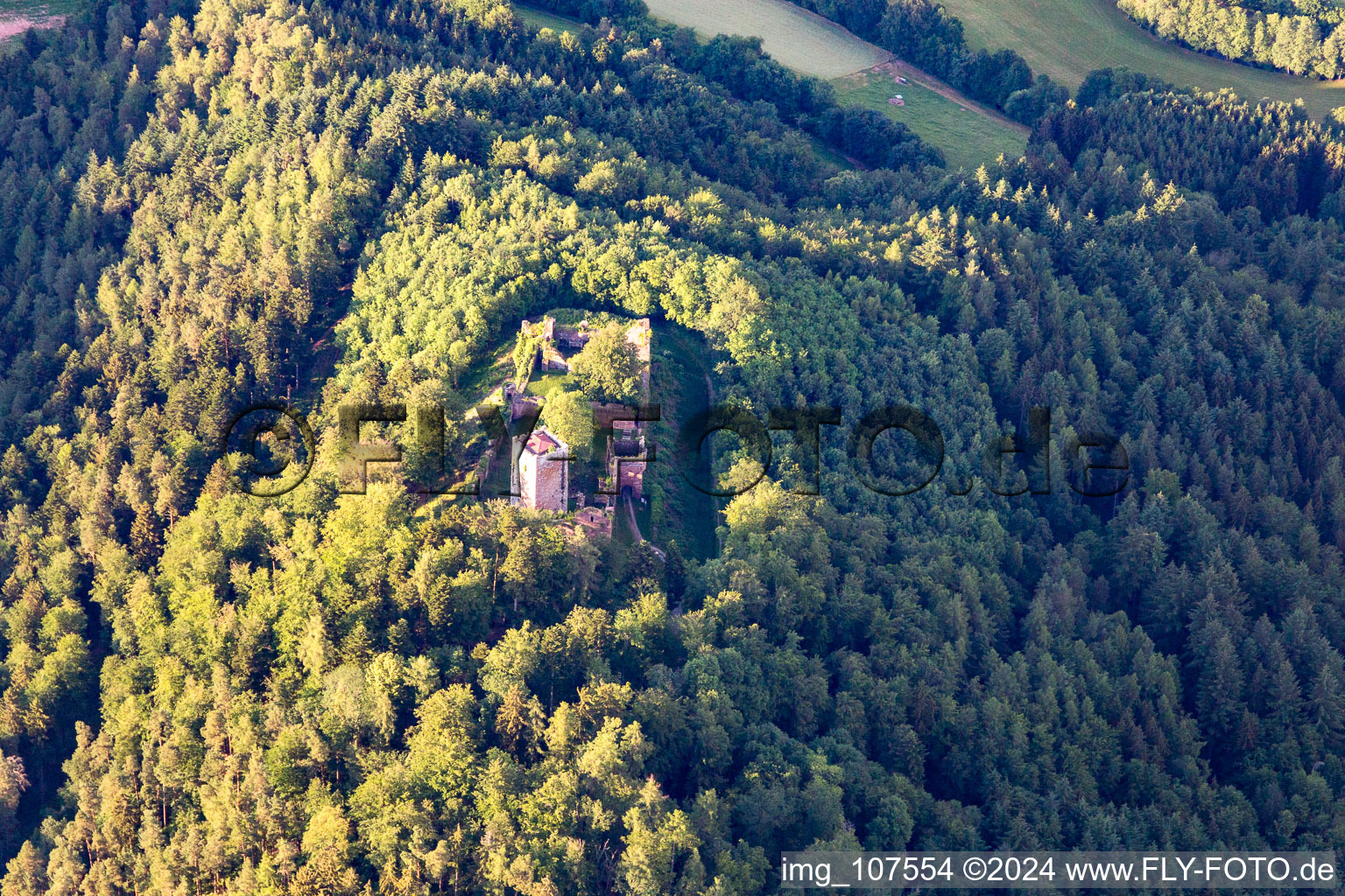 Castle complex of Veste Wildenberg in the district Preunschen in Kirchzell in the state Bavaria, Germany