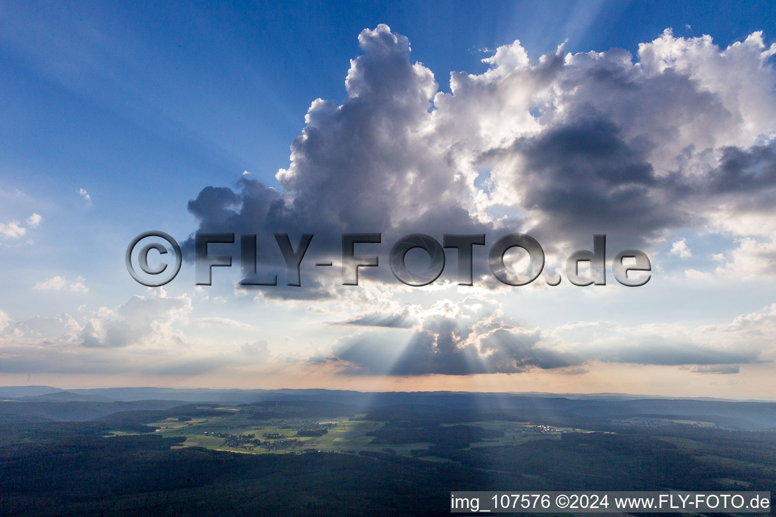 Aerial photograpy of Langenelz in the state Baden-Wuerttemberg, Germany