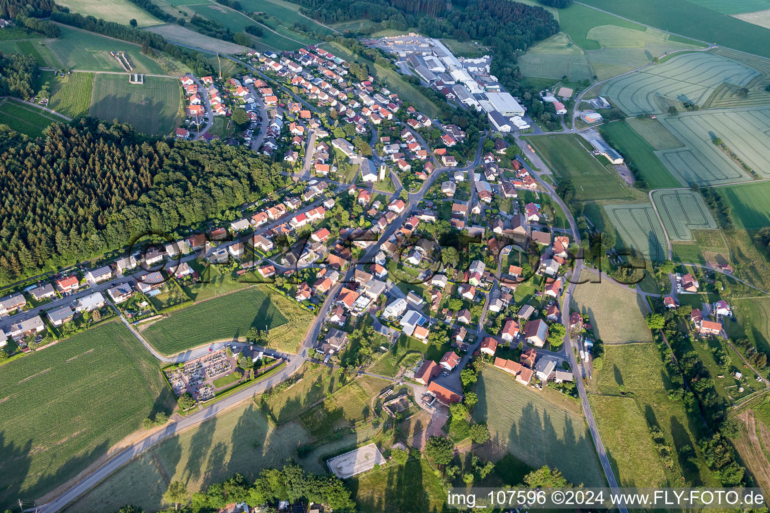 From the northwest in the district Krumbach in Limbach in the state Baden-Wuerttemberg, Germany