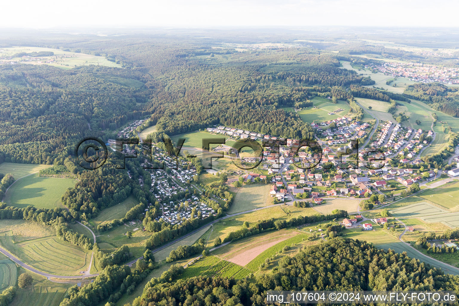 From the south in the district Krumbach in Limbach in the state Baden-Wuerttemberg, Germany