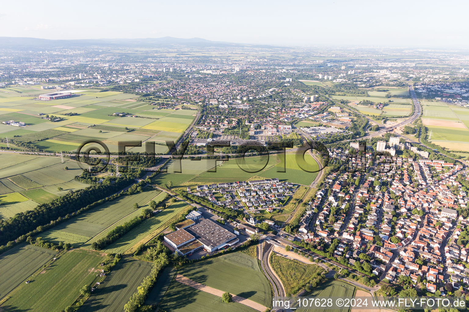 District Marienborn in Mainz in the state Rhineland-Palatinate, Germany out of the air