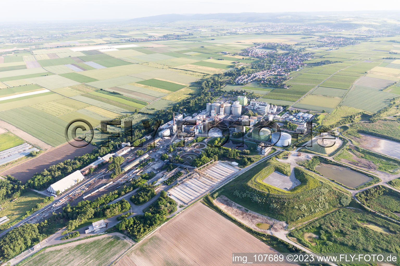 Aerial photograpy of Südzucker AG in Offstein in the state Rhineland-Palatinate, Germany