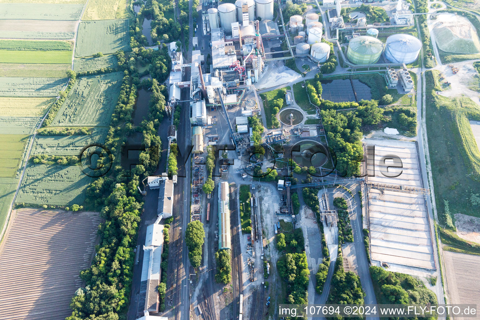 Südzucker AG in Offstein in the state Rhineland-Palatinate, Germany out of the air