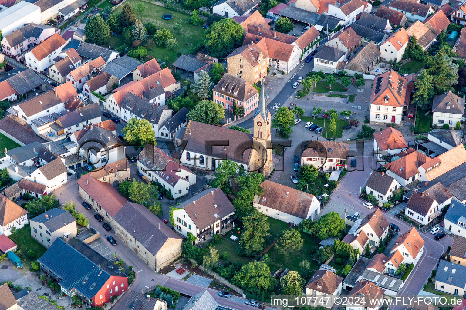 Church building of St. Martin in the village of in Ruppertsberg in the state Rhineland-Palatinate, Germany