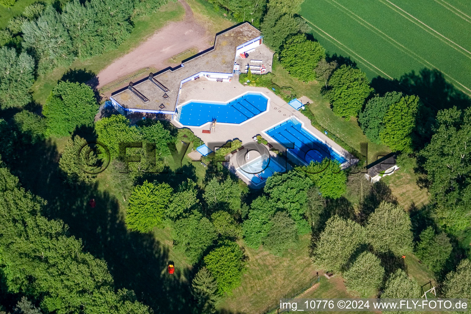 Aerial photograpy of Kleinsteinfeld in Steinfeld in the state Rhineland-Palatinate, Germany