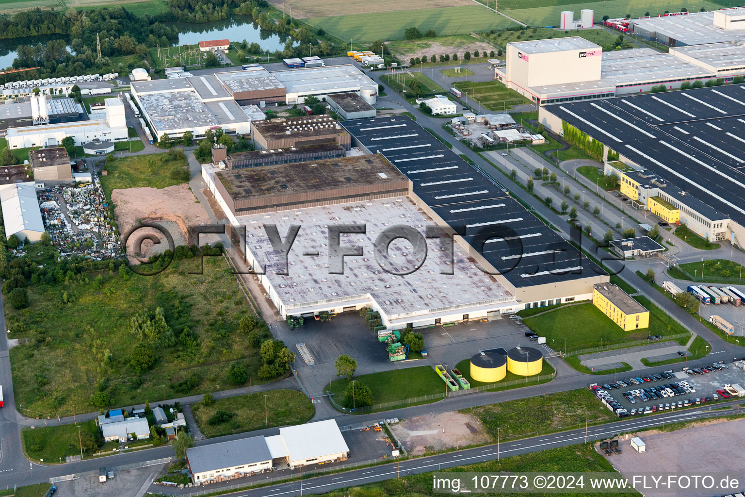 Industrial area InterPark in Offenbach an der Queich in the state Rhineland-Palatinate, Germany