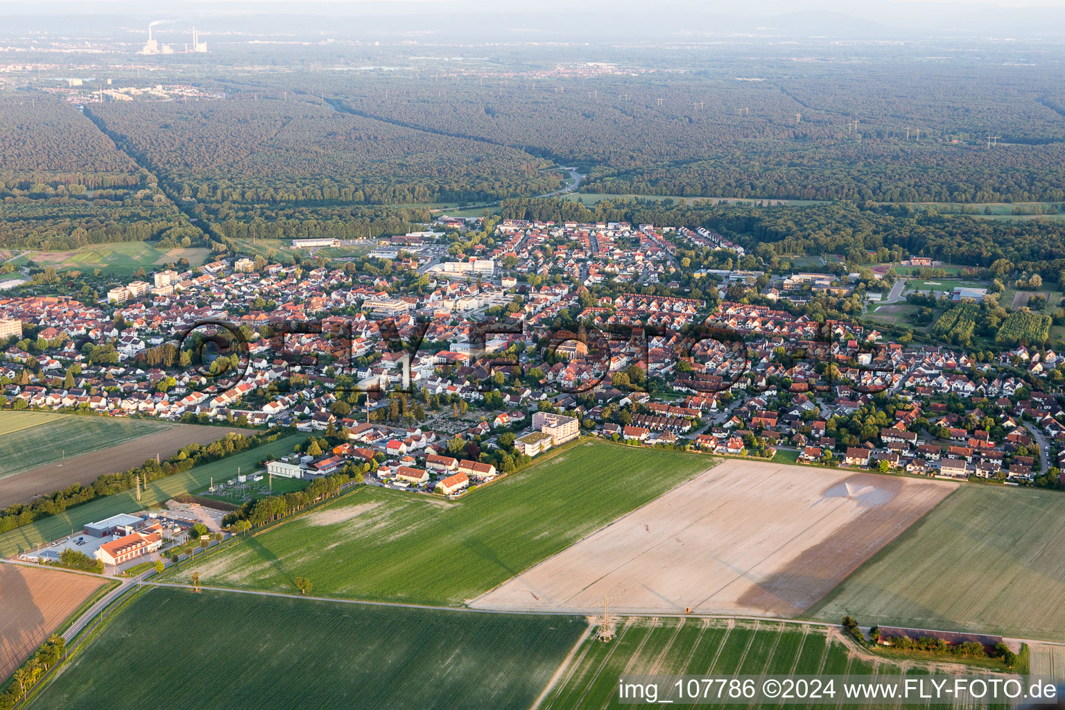 Kandel in the state Rhineland-Palatinate, Germany from a drone