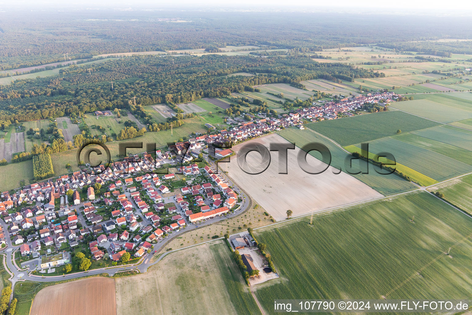 Aerial photograpy of Kandel in the state Rhineland-Palatinate, Germany