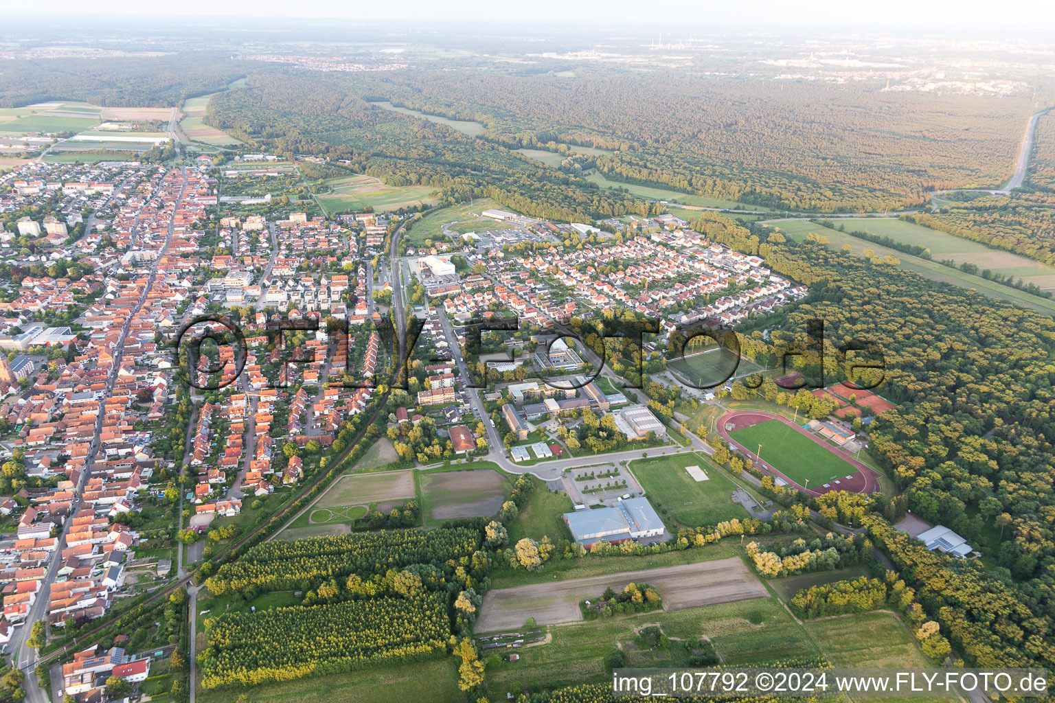 Oblique view of Kandel in the state Rhineland-Palatinate, Germany