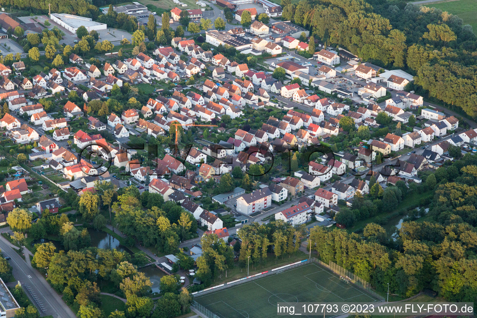 Drone image of Settlement in Kandel in the state Rhineland-Palatinate, Germany