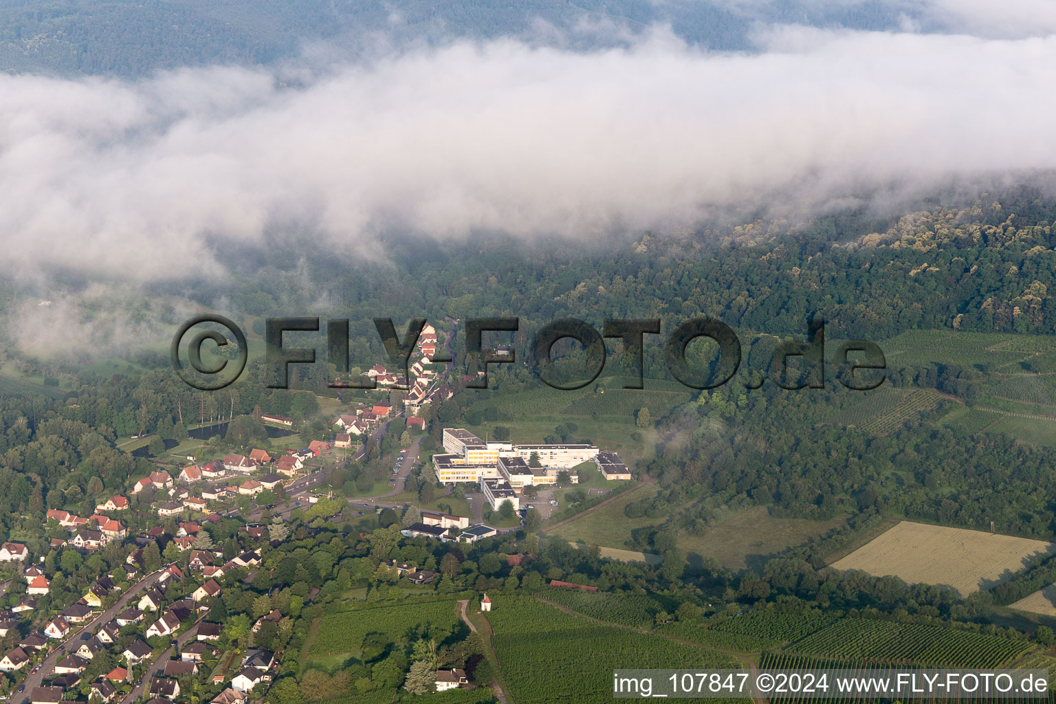 Aerial photograpy of Clinic in Wissembourg in the state Bas-Rhin, France