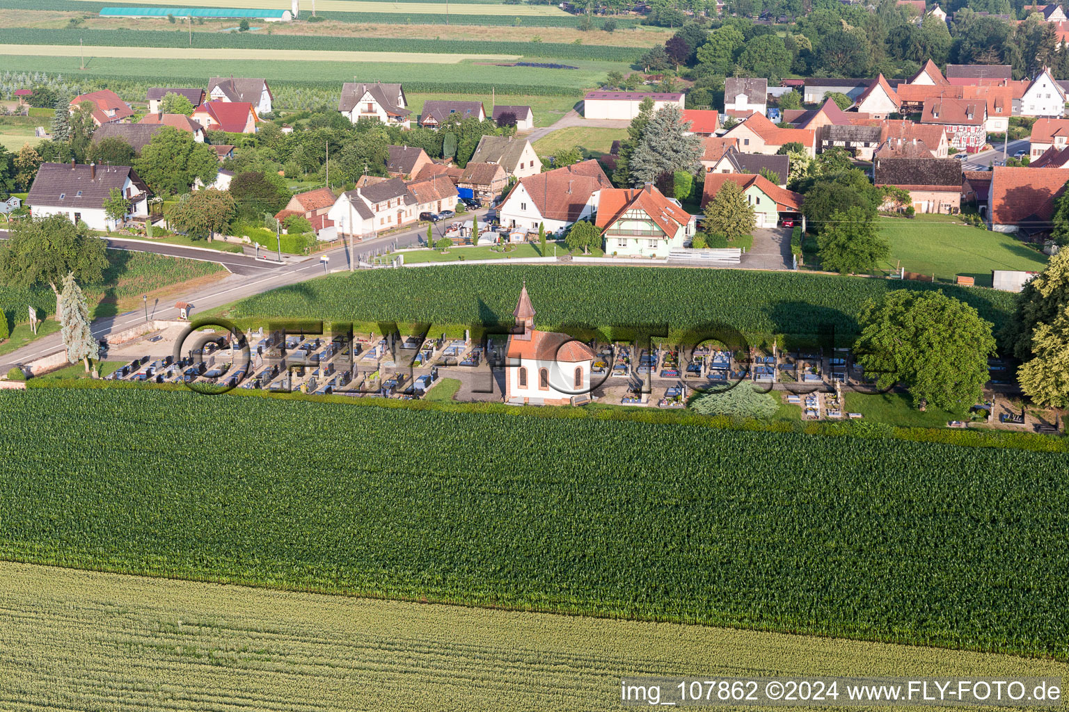 Drone image of Salmbach in the state Bas-Rhin, France