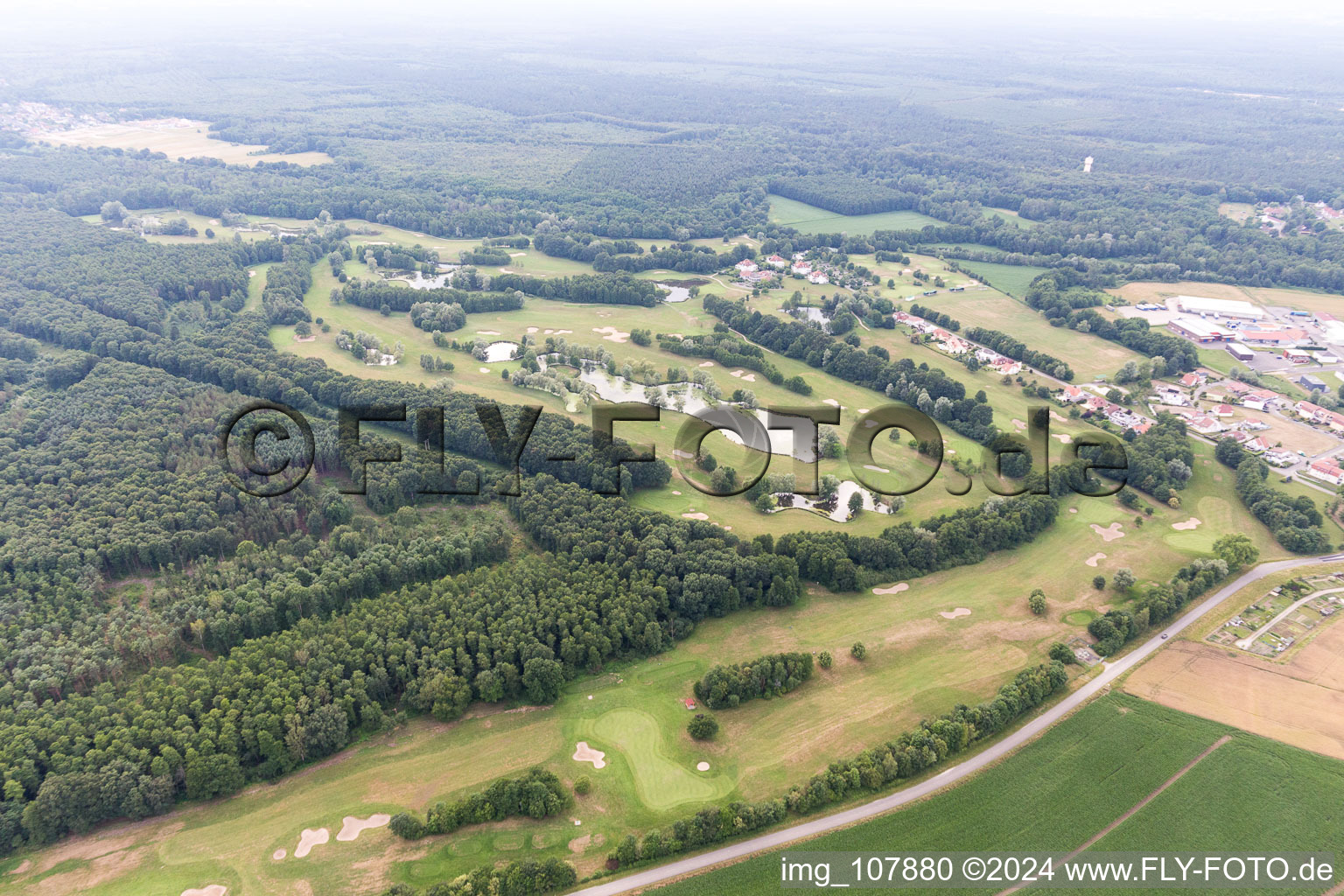 Aerial photograpy of Golf club in Soufflenheim in the state Bas-Rhin, France