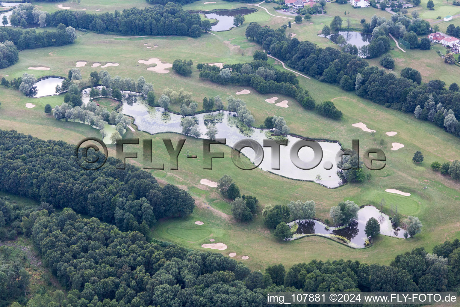 Oblique view of Golf Club in Soufflenheim in the state Bas-Rhin, France