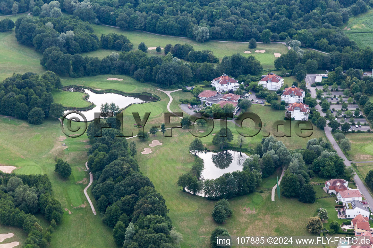 Golf Club in Soufflenheim in the state Bas-Rhin, France from the plane