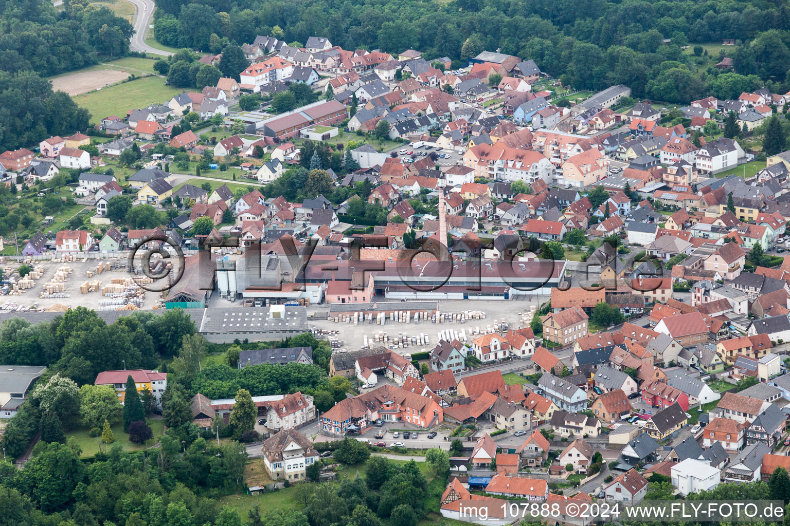 Soufflenheim in the state Bas-Rhin, France out of the air