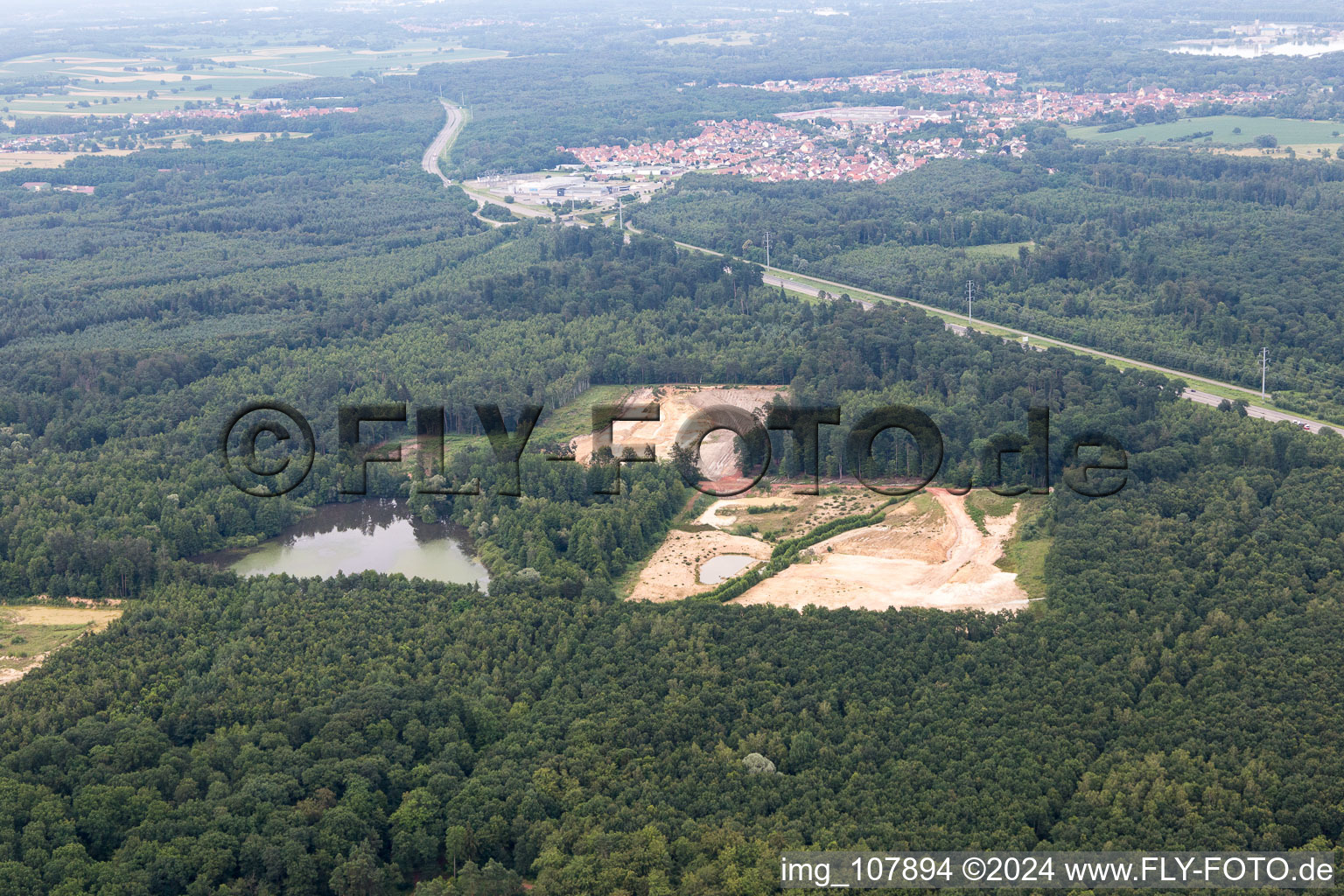 Clay mining in Kesseldorf in the state Bas-Rhin, France