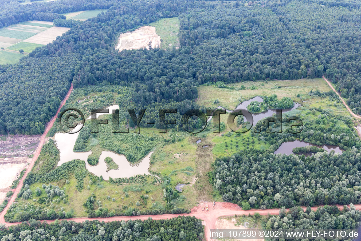 Clay mining in Kesseldorf in the state Bas-Rhin, France out of the air