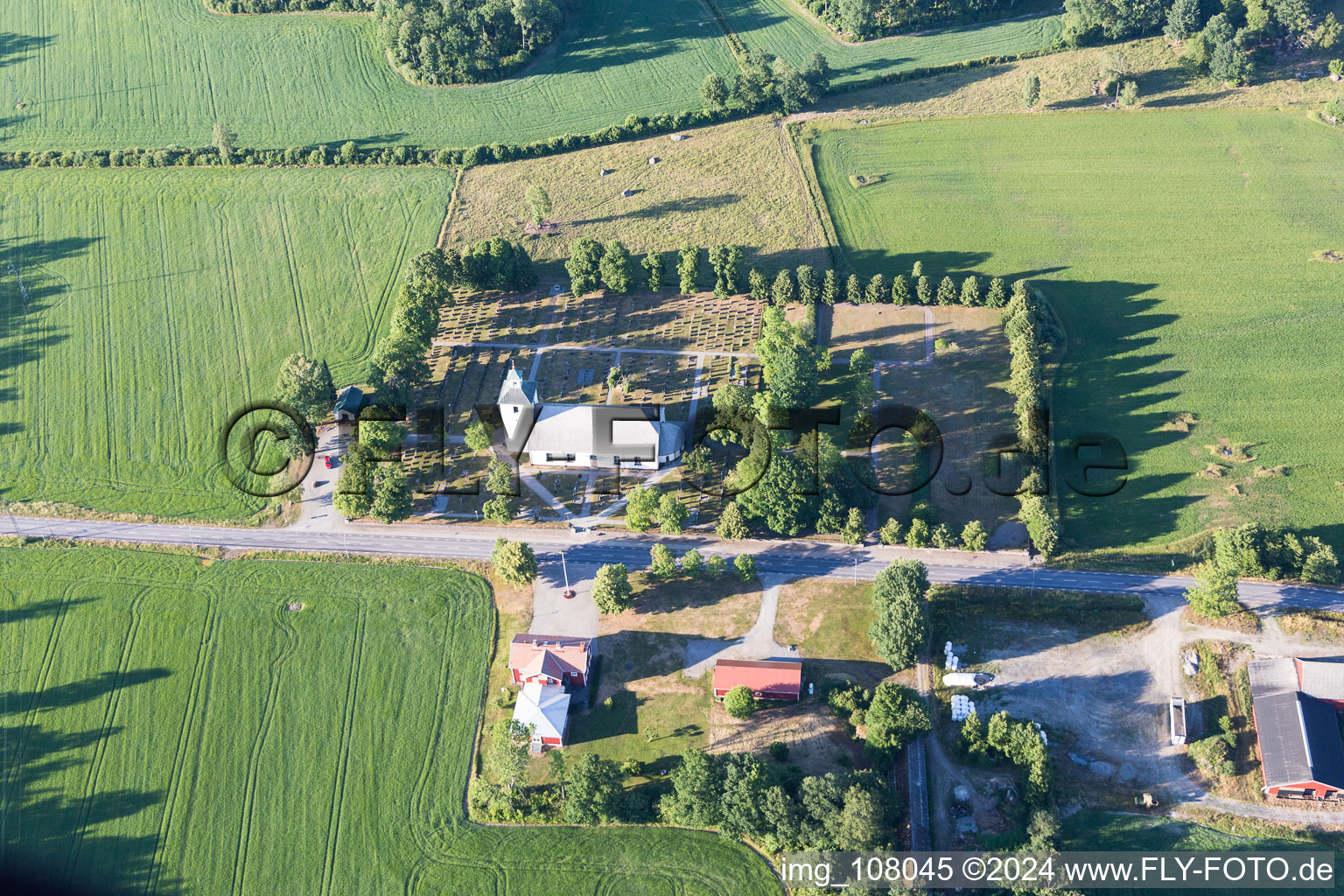 Skatelöv in the state Kronoberg, Sweden from above