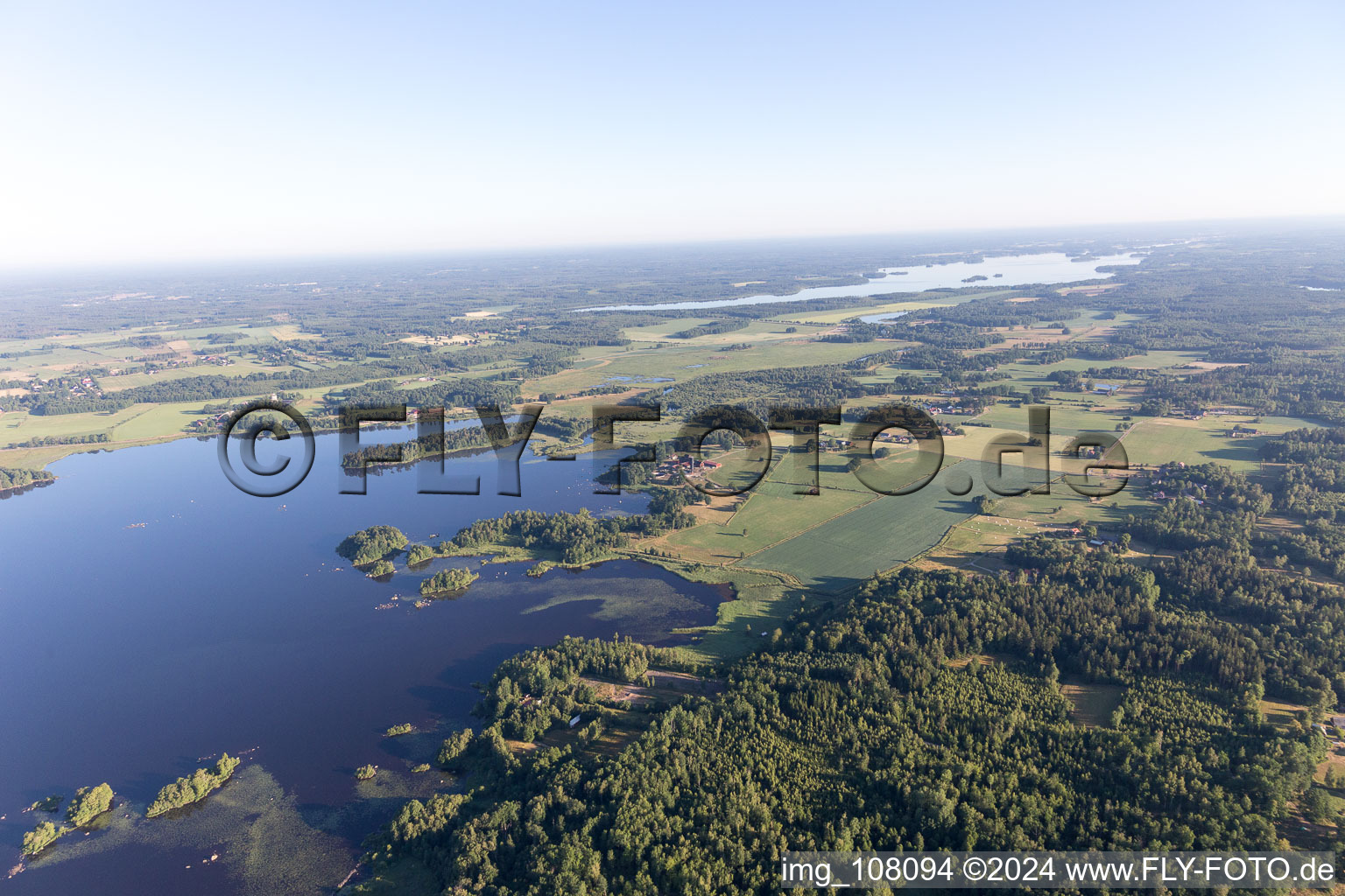 Oblique view of Skäggalösa in the state Kronoberg, Sweden