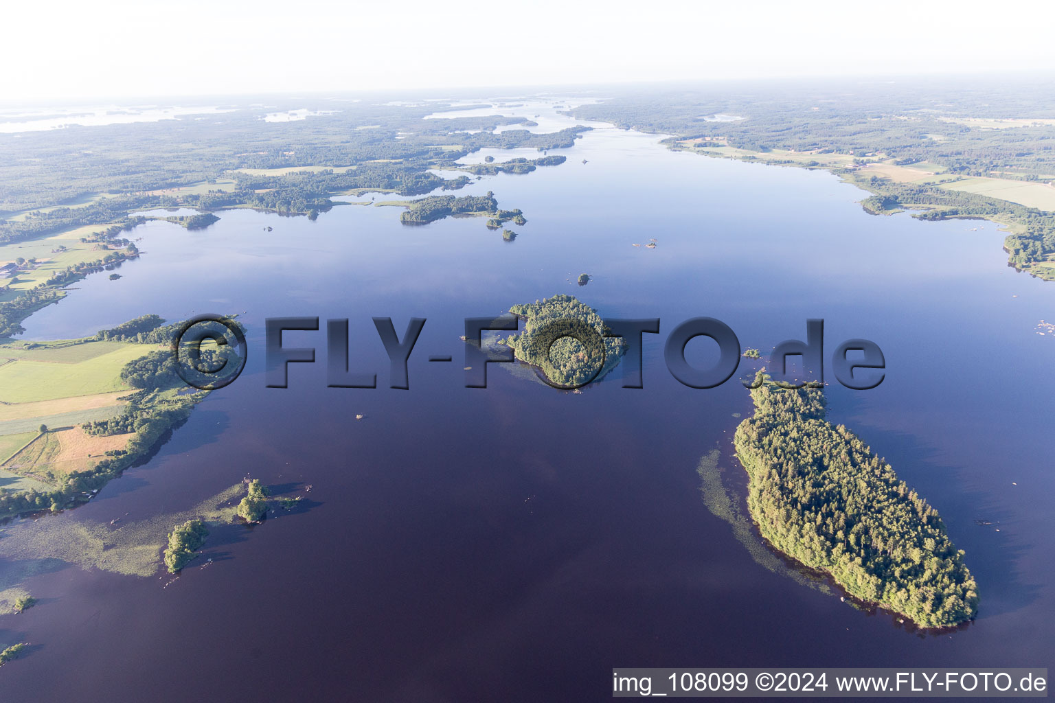 Bird's eye view of Skäggalösa in the state Kronoberg, Sweden