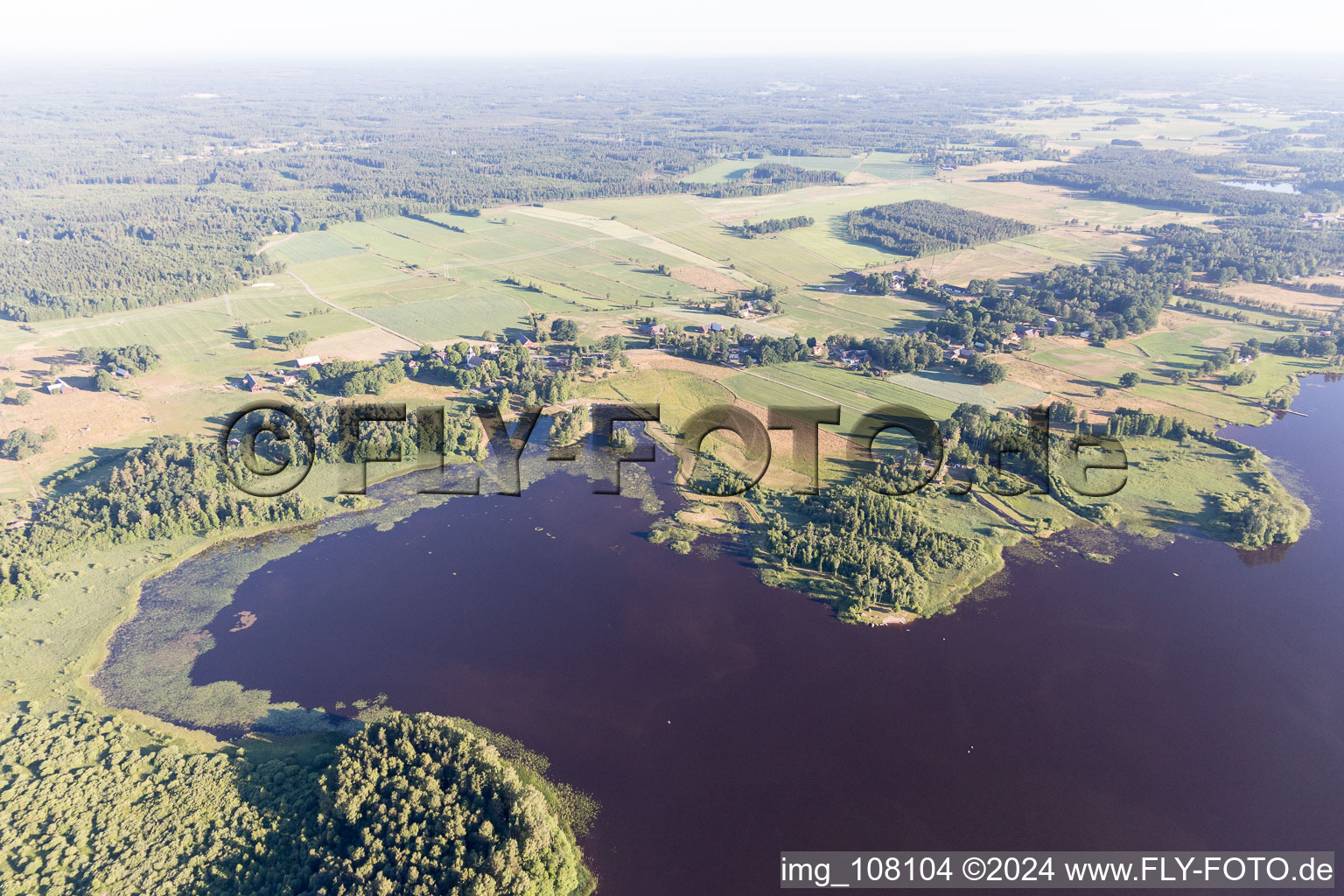 Oblique view of Blädingenäs in the state Kronoberg, Sweden