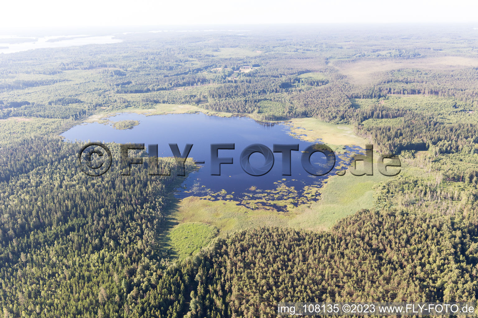 Aerial photograpy of Flogmyran in the state Kronoberg, Sweden