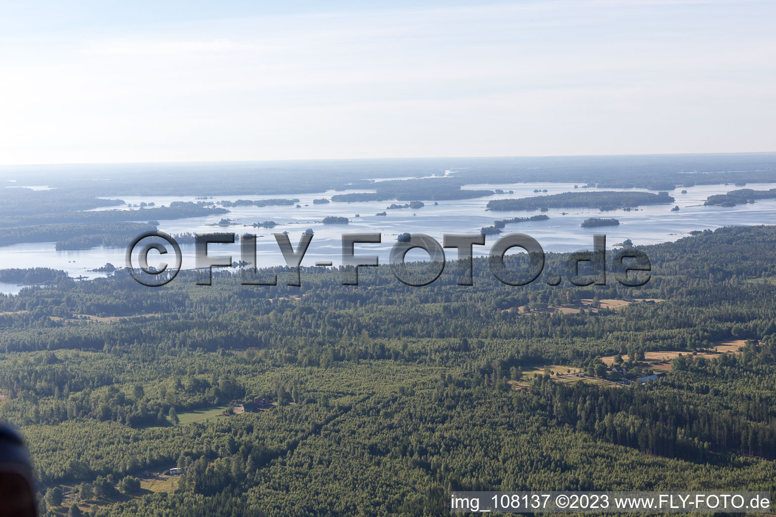 Oblique view of Flogmyran in the state Kronoberg, Sweden