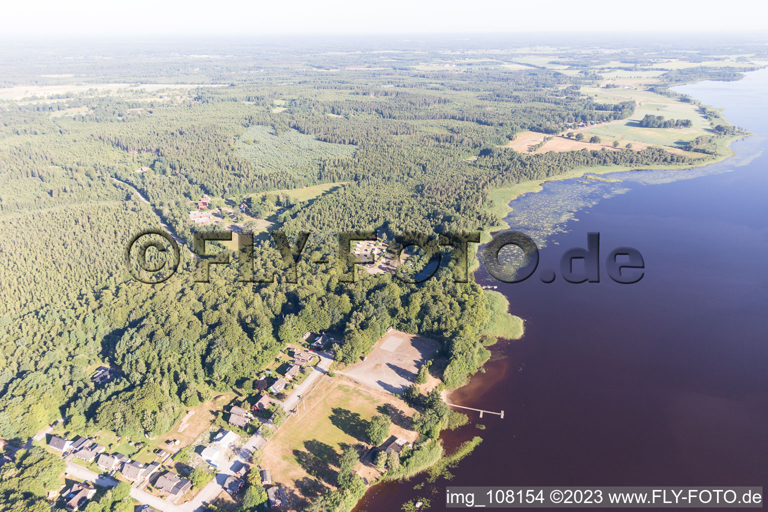 Aerial view of Torne in the state Kronoberg, Sweden