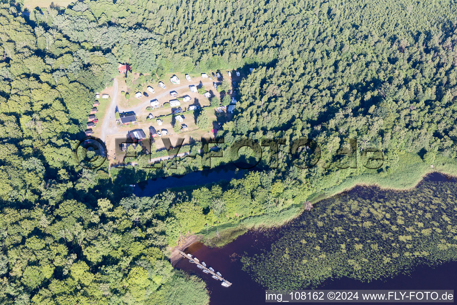 Torne in the state Kronoberg, Sweden seen from above