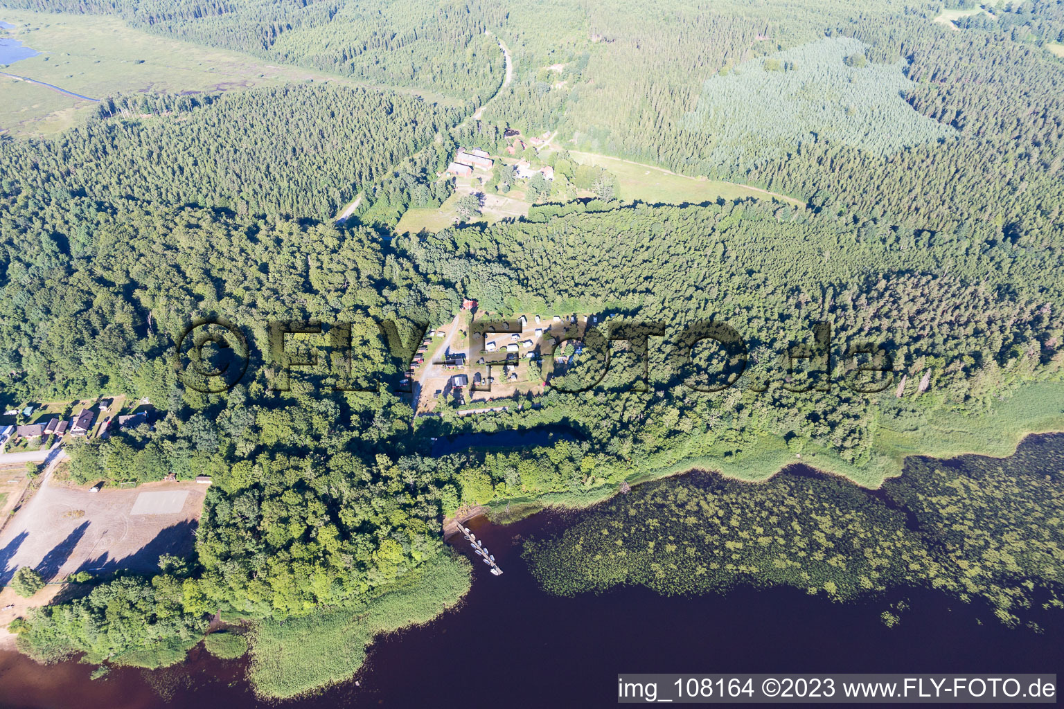 Bird's eye view of Torne in the state Kronoberg, Sweden