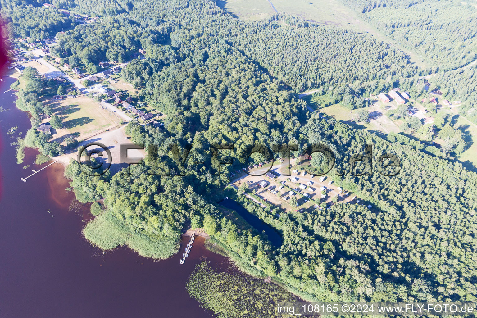 Torne in the state Kronoberg, Sweden viewn from the air