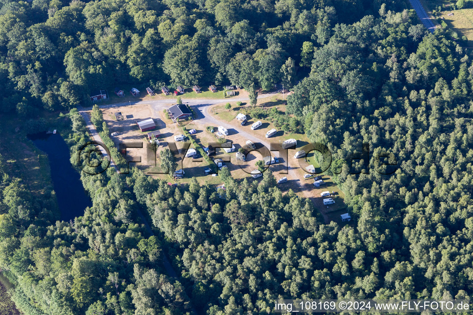 Torne in the state Kronoberg, Sweden from the drone perspective