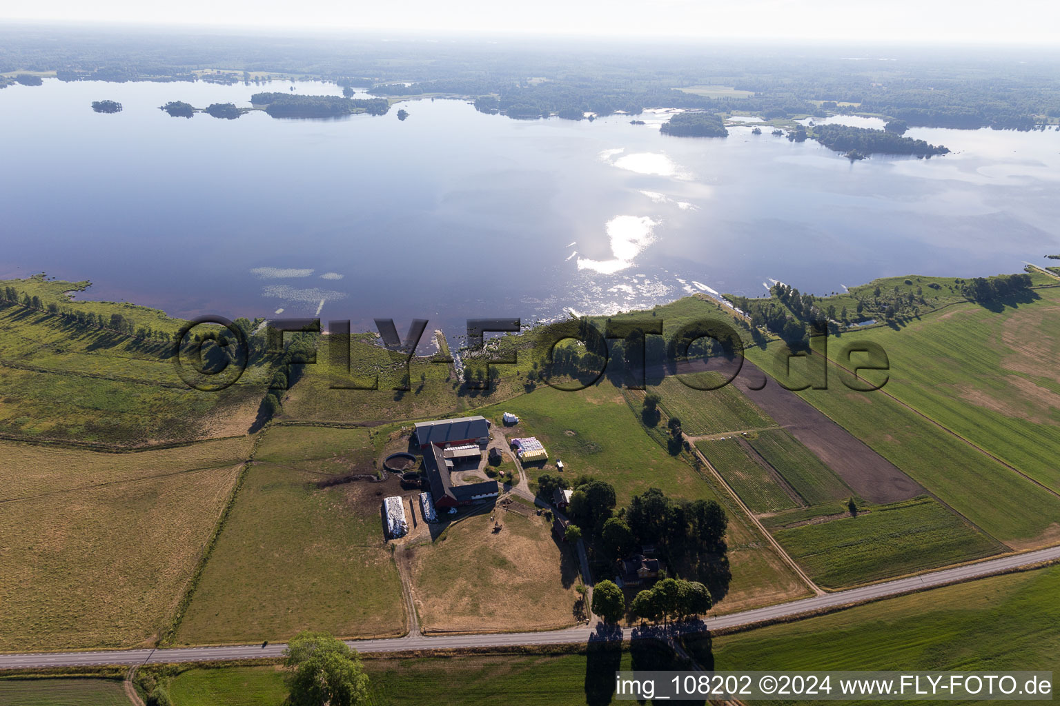 Hunna in the state Kronoberg, Sweden from the drone perspective