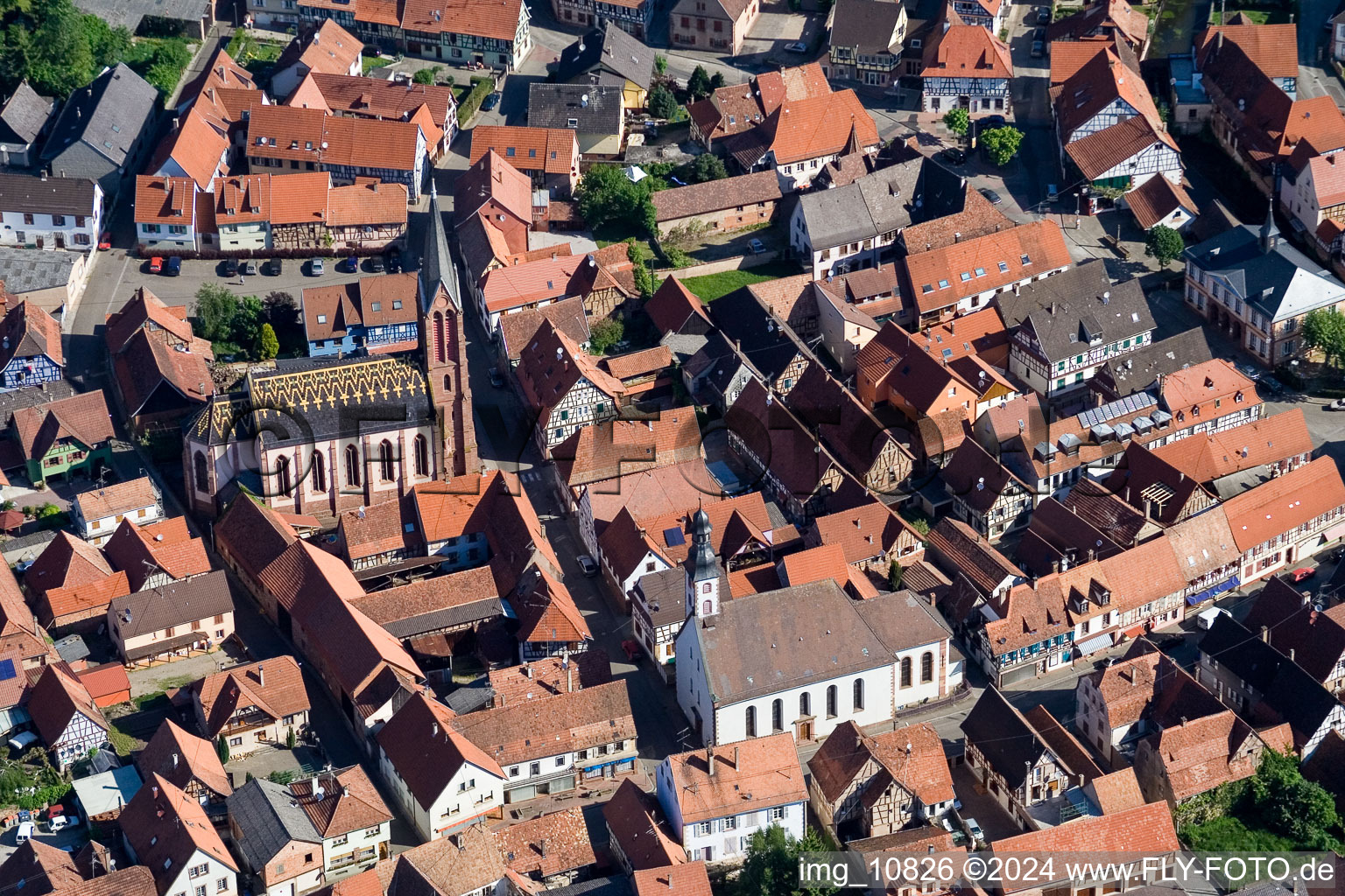 Wœrth in the state Bas-Rhin, France from the plane