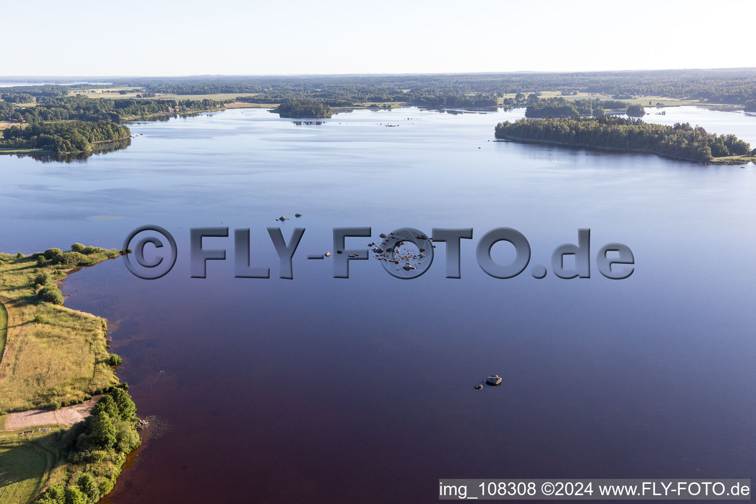 Bird's eye view of Skatelöv in the state Kronoberg, Sweden