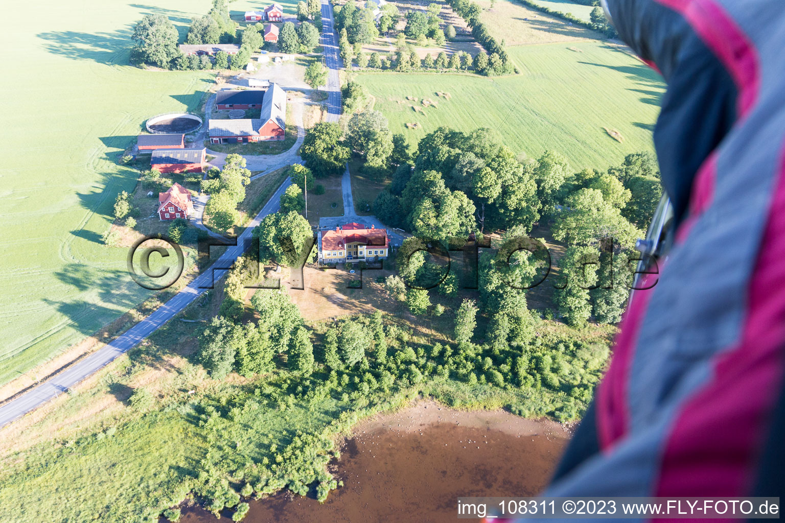 Drone image of Skatelöv in the state Kronoberg, Sweden