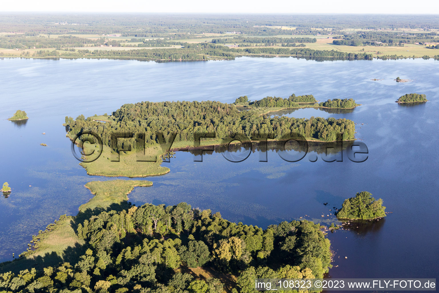 Aerial photograpy of Skäggalösa in the state Kronoberg, Sweden