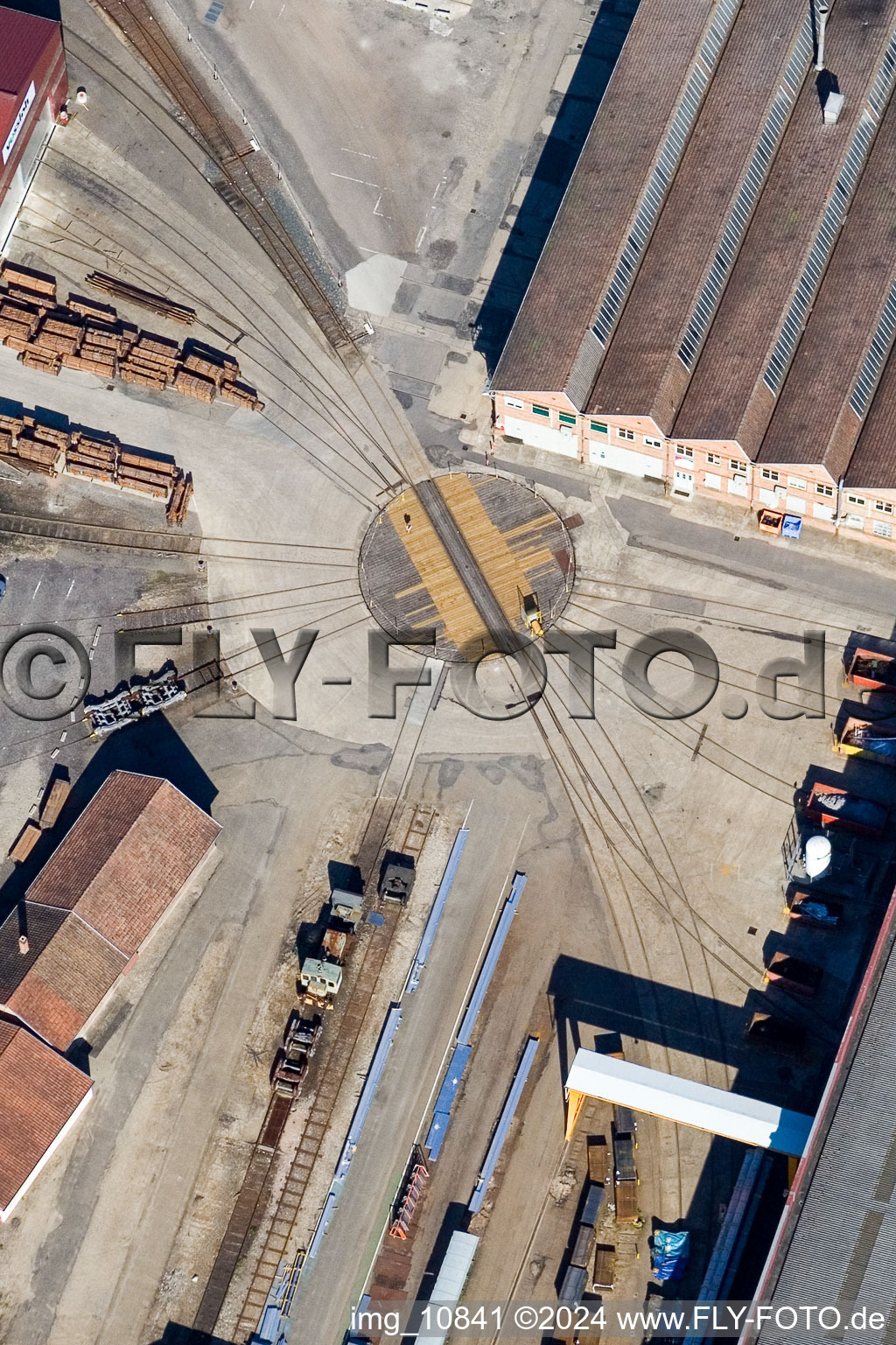 Railway circle on the premises of Alstom Transport Reichshoffen in Reichshoffen in Grand Est, France