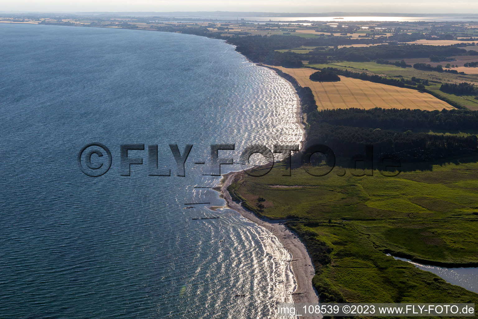 Bird's eye view of Borre in the state Zealand, Denmark