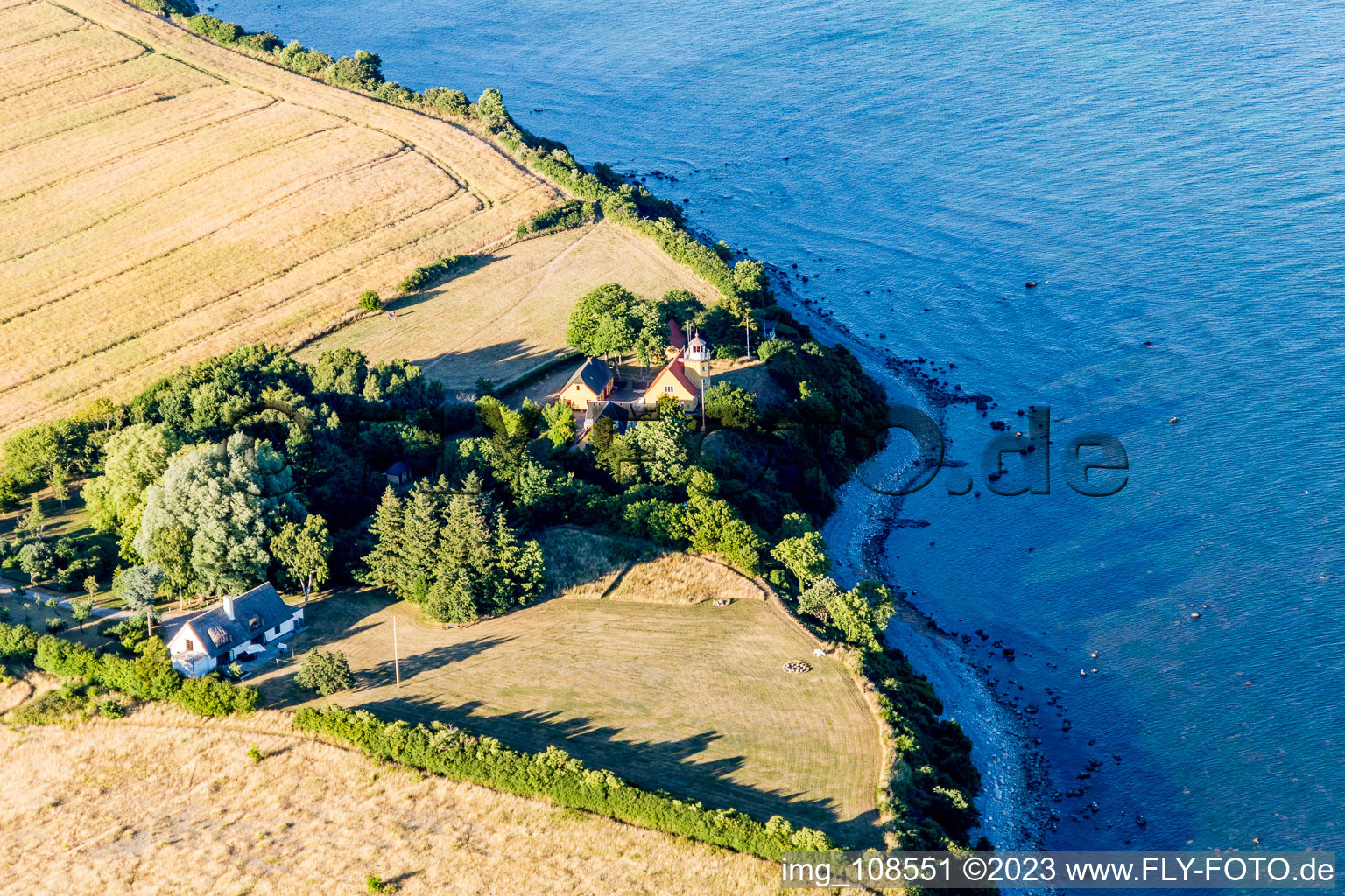 Aerial view of Borre in the state Zealand, Denmark