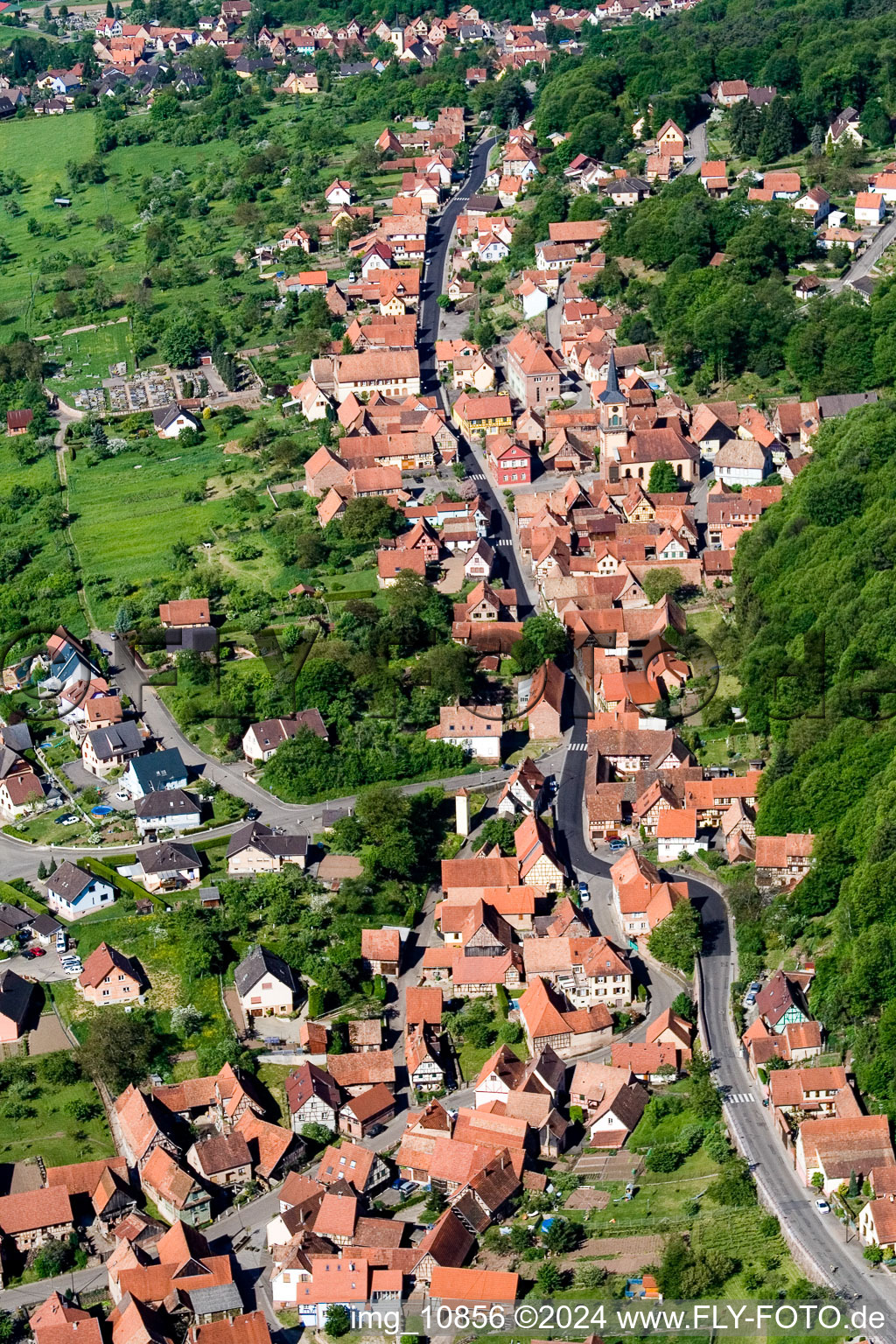 Village view in Offwiller in the state Bas-Rhin, France