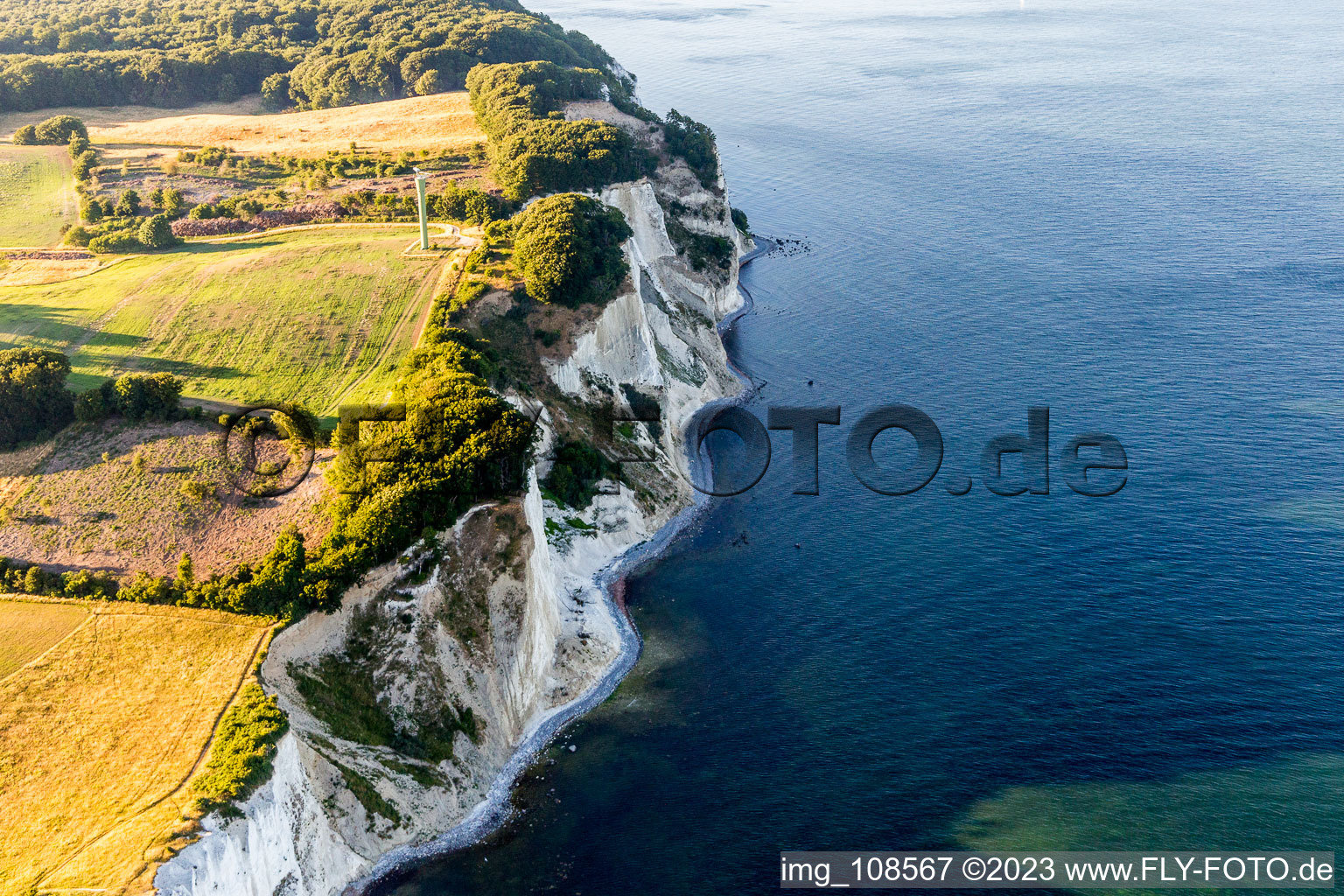 Drone image of Borre in the state Zealand, Denmark