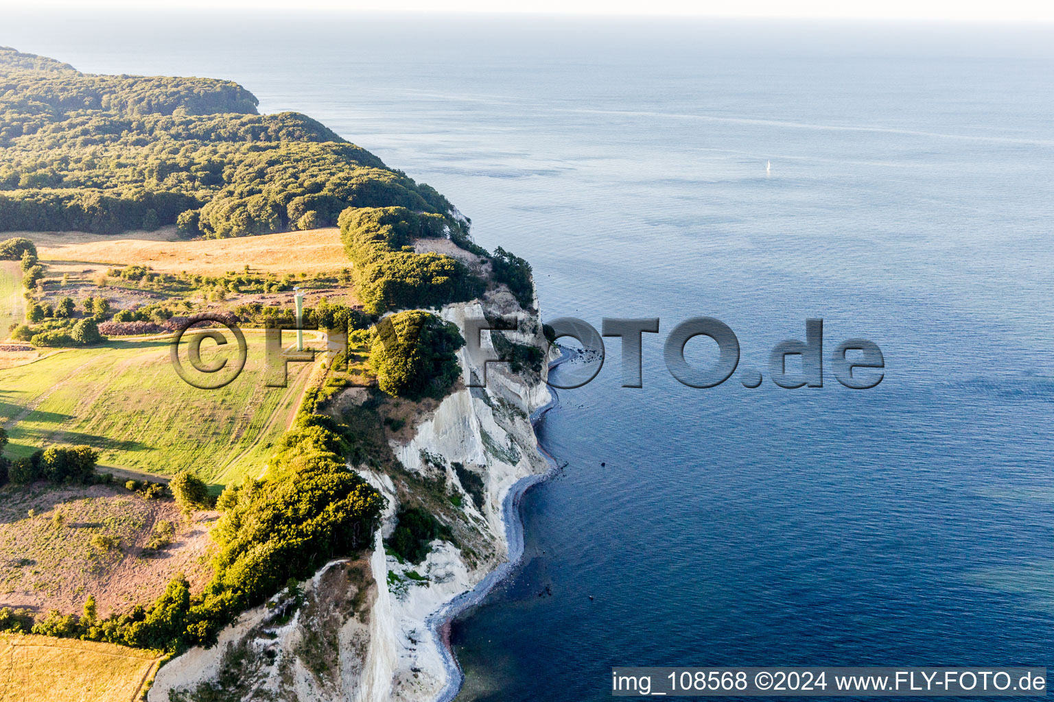 Borre in the state Zealand, Denmark from the drone perspective