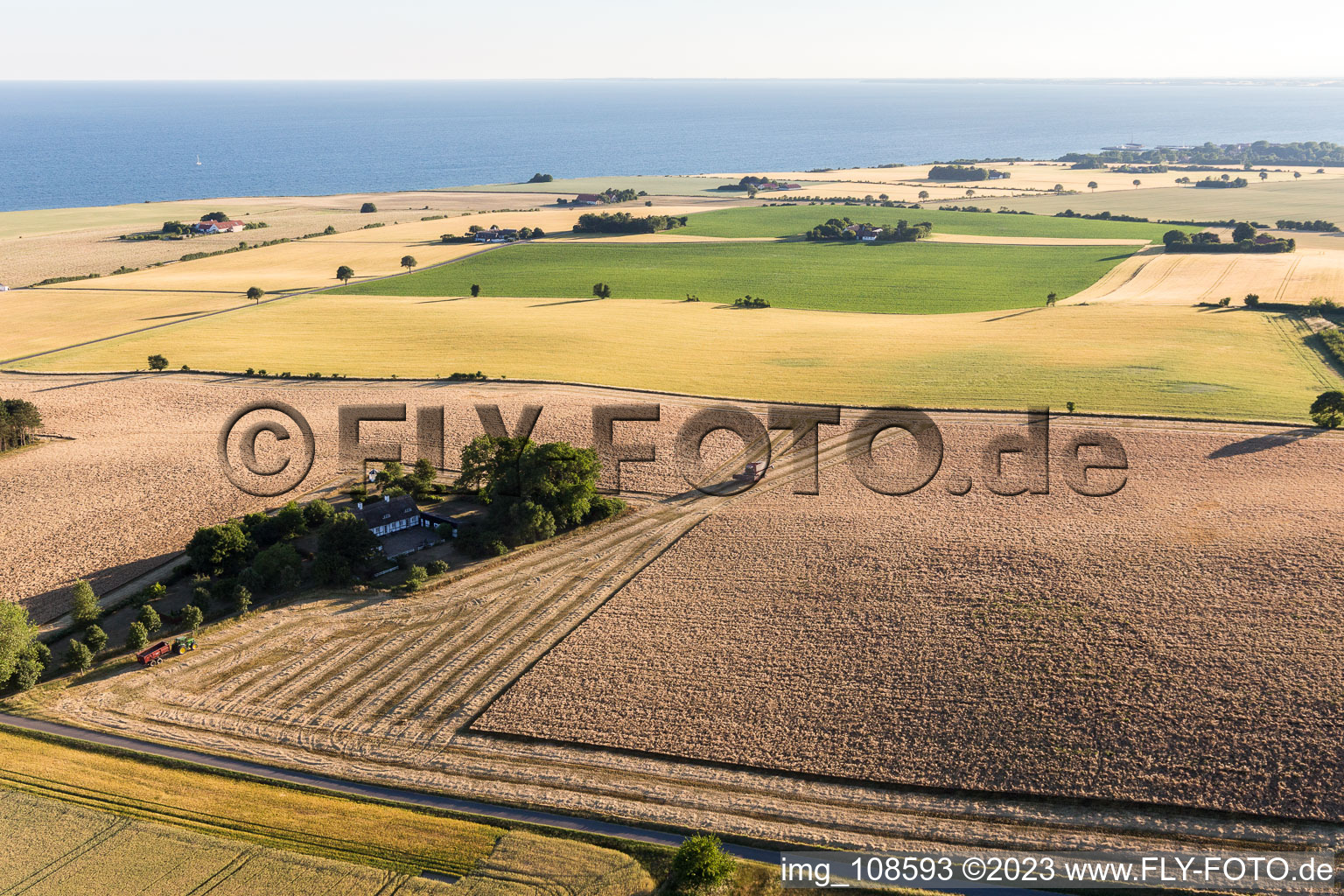 Bird's eye view of Borre in the state Zealand, Denmark