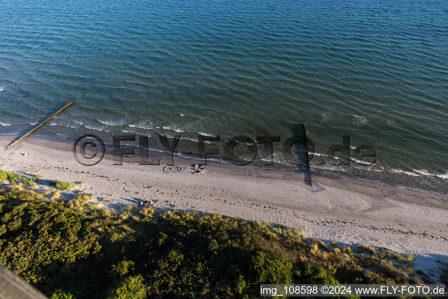 Borre in the state Zealand, Denmark from the drone perspective