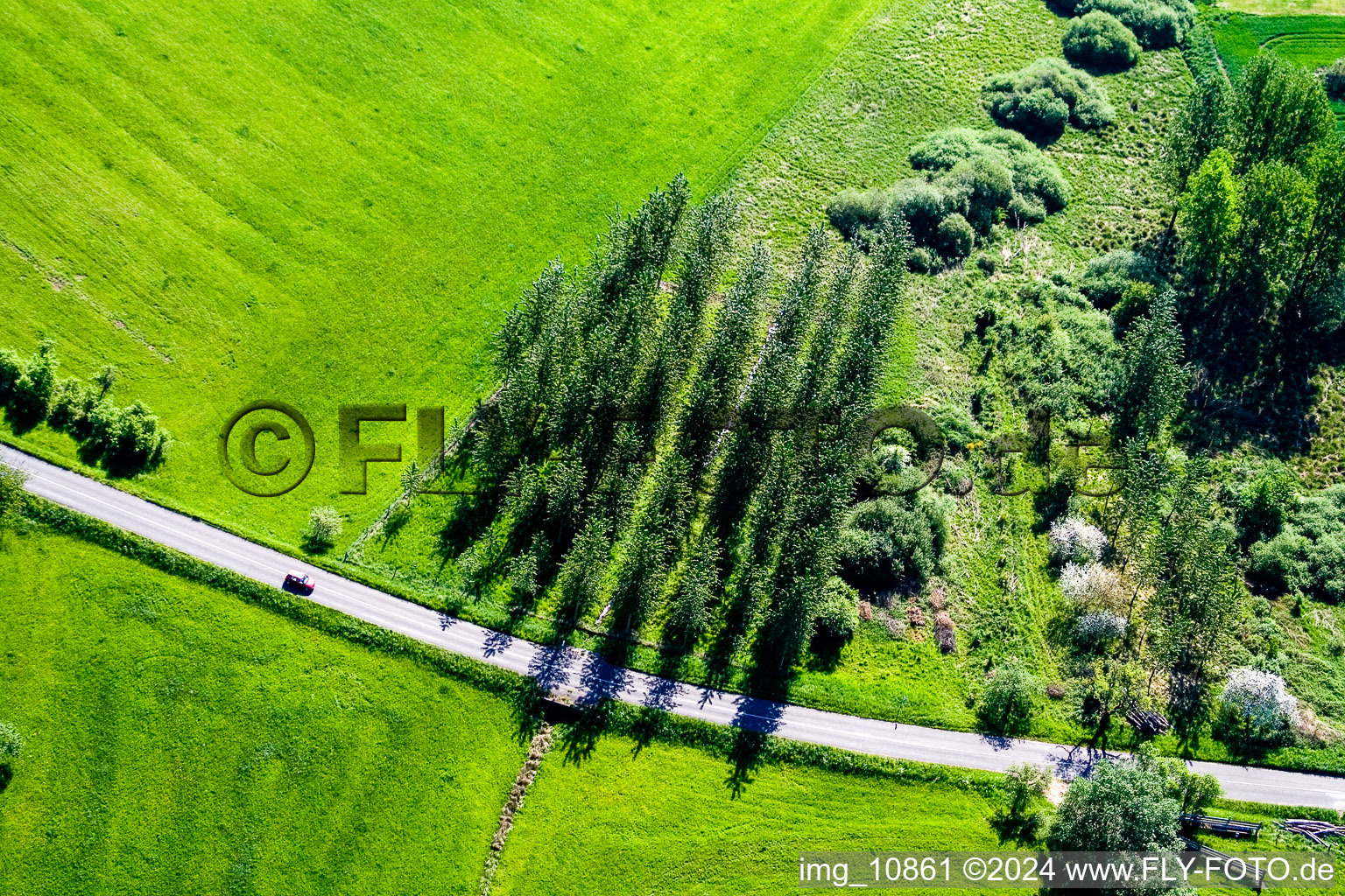 Bird's eye view of Rothbach in the state Bas-Rhin, France