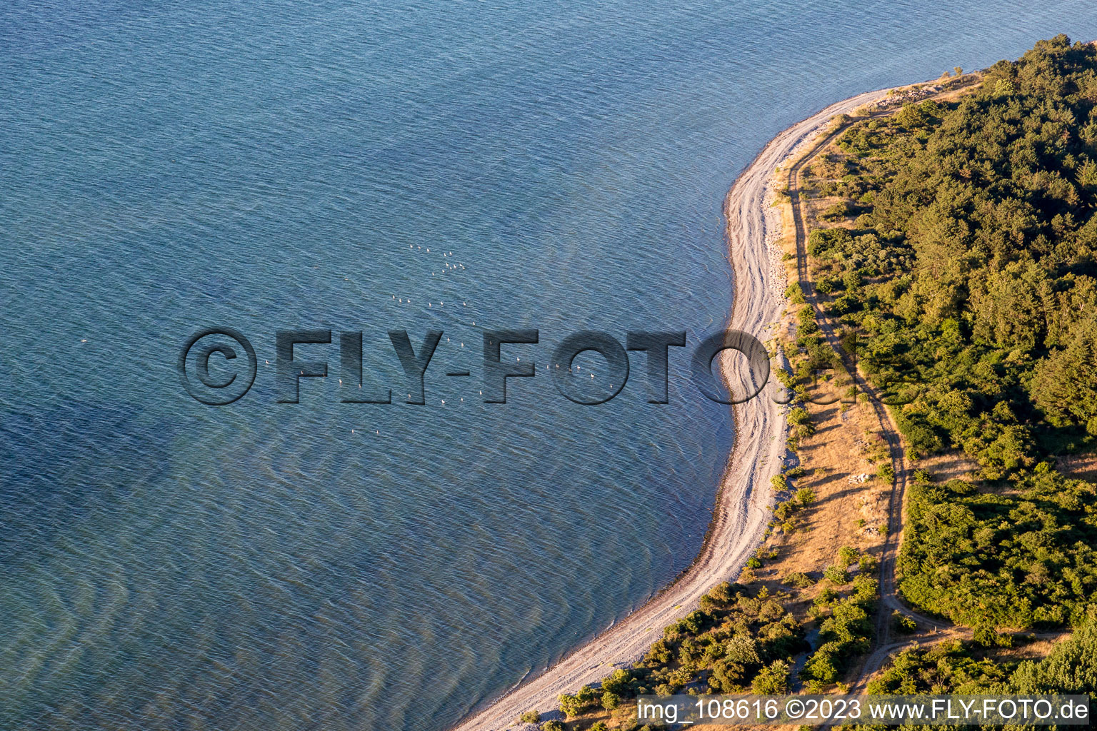 Aerial photograpy of Stege in the state Zealand, Denmark