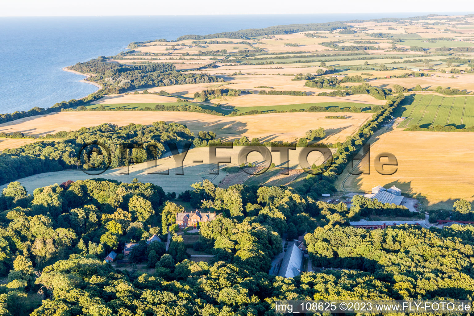 Drone image of Stege in the state Zealand, Denmark