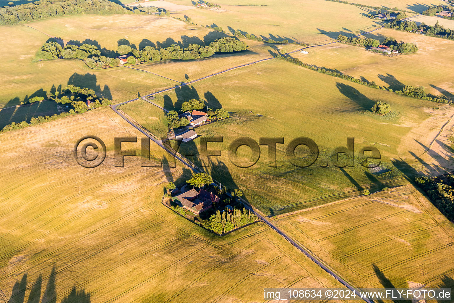 Drone image of Borre in the state Zealand, Denmark